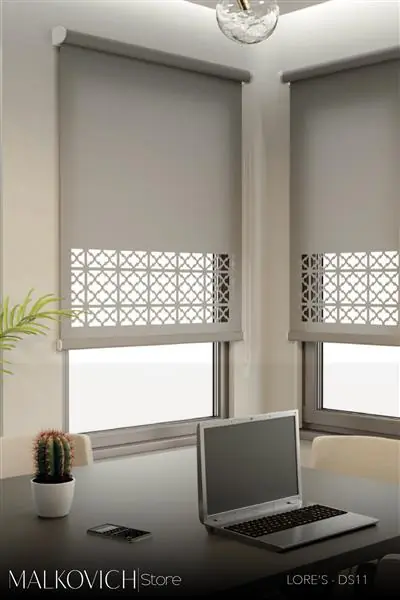 Lore'S Perde Lazer Kesim Mat Keten Stor DS11