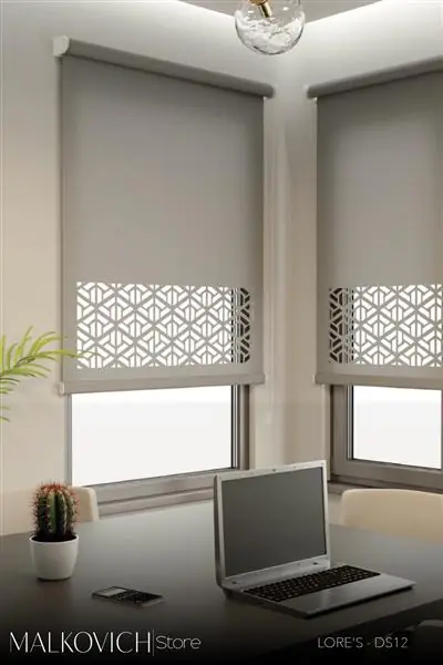 Lore'S Perde Lazer Kesim Mat Keten Stor DS12