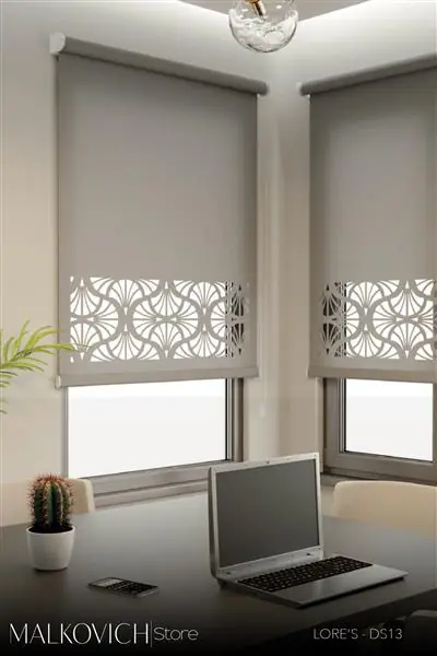 Lore'S Perde Lazer Kesim Mat Keten Stor DS13