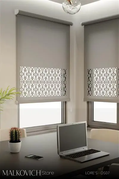 Lore'S Perde Lazer Kesim Mat Keten Stor DS7